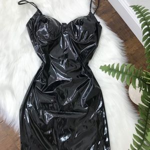 Mini latex dress